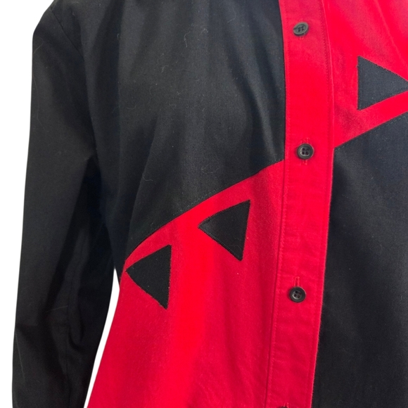 Roper Womans Vintsge Red and Black Button Down Shirt Size XL - Picture 4 of 7
